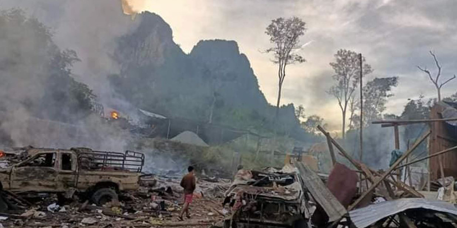 ဘုရားသုံးဆူ၊ သပြုခဲသတ္တုမိုင်းအနီး စစ်တပ်က လေယာဉ်ဖြင့်ဗုံးကြဲသဖြင့် တရုတ်နိုင်ငံသား ၃ ဦး သေဆုံး