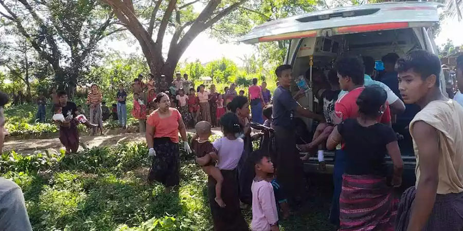မောင်တောမြို့နယ်၌ ကလေးမွေးနေ့ကျင်းပချိန် လက်နက်ကြီးကျပြီး ရွာသား ၁၀ ဦးသေ ၅၀ ​ကျော်ဒဏ်ရာရ