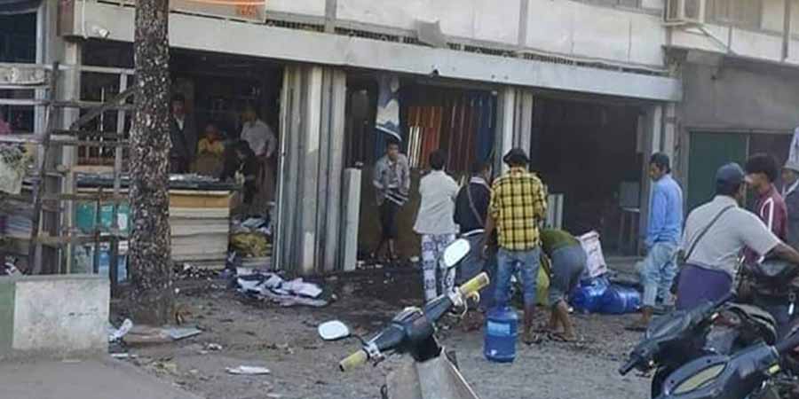 မြစ်ကြီးနားမြို့ပေါ် ကုန်မာဆိုင်တွင် ဗုံးပေါက်ကွဲပြီး ၁ ဦးသေဆုံး