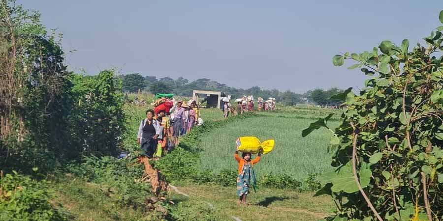 ပုဏ္ဏားကျွန်းမြို့နယ်က စစ်ဘေးရှောင်အချို့ နေရပ်ပြန်