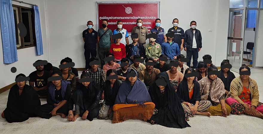 ထိုင်းတောင်ပိုင်း စူရတ်ဌာနီတွင် တရားမဝင်မြန်မာ ၂၆ ဦးနှင့် ပွဲစား ၄ ဦး အဖမ်းခံရ