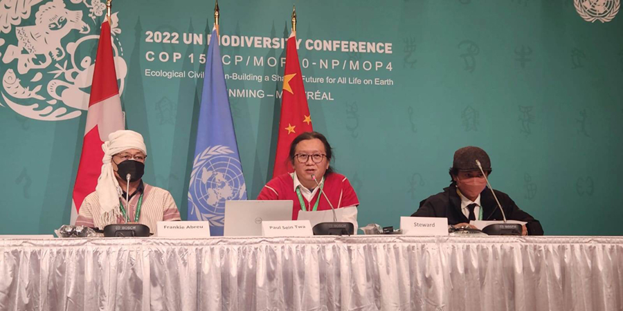 COP15 ထိပ်သီးအစည်းအဝေး မြန်မာနိုင်ငံက ဌာနေတိုင်းရင်းသားများမဟာမိတ်အဖွဲ့ တက်ရောက်