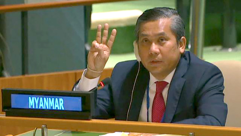 သံအမတ်ကြီးဦးကျော်မိုးထွန်းကို ကုလသမဂ္ဂတွင် ဆက်ခန့်ထားမှု သံတမန်ရေးအရ စစ်ကောင်စီကို အထိနာစေ