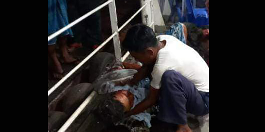ပန်းဆိုးတန်း-ဒလ ကူးတို့သင်္ဘောပေါ် ဗုံးပေါက်၊ ၁၃ ဦး ဒဏ်ရာရ