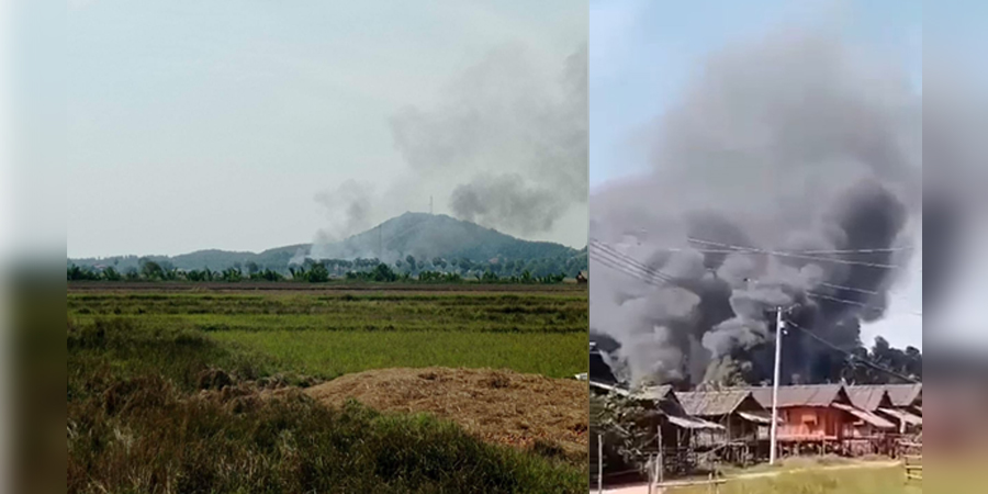 ပလမြို့နယ် ကျေးရွာ ၂ ရွာကို စစ်ကောင်စီတပ် မီးရှို့