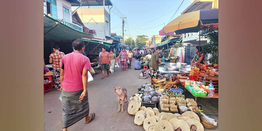 ကုန်ဈေးနှုန်းကြီးမြင့်မှုကြောင့် ဘားအံညဈေးတွင်  ရောင်းအား ထက်ဝက်ကျော်ကျဆင်း
