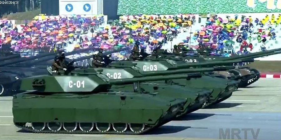 ၁၀၅ မမ အမြောက်ပါ တင့်ကားသစ်များ မြန်မာစစ်တပ် စတင်အသုံးပြုနေ