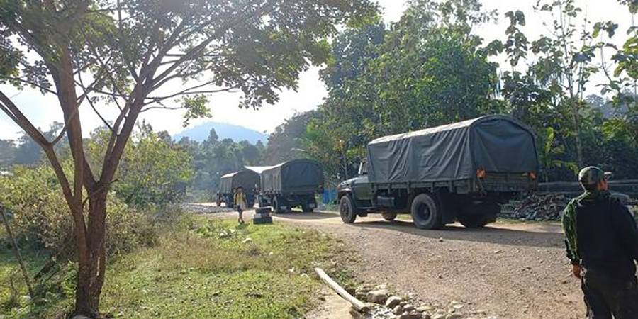 ကျိုက်ထိုမြို့နယ်တွင် စစ်ကောင်စီတပ်ယာဉ်တန်း မိုင်းဆွဲတိုက်ခိုက်ခံရ