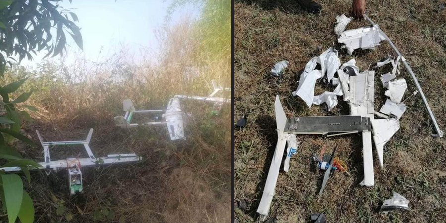 မှော်ဘီတွင် လက်လုပ်ဗုံး တပ်ဆင်ထားသည့် ဒရုန်း ၆ စင်းကို စစ်ကောင်စီတပ်က သိမ်းဆည်း