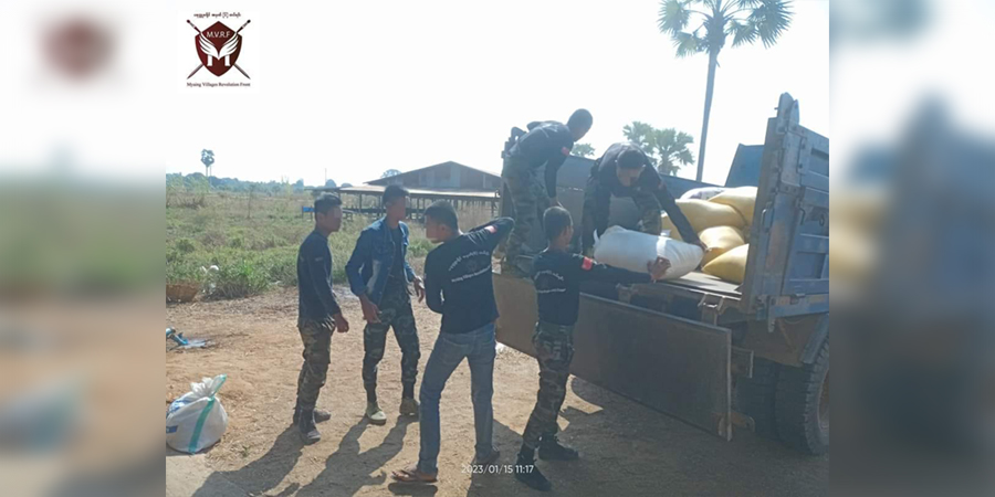 မြိုင်မြို့နယ်အတွင်း စစ်တပ် မီးရှို့ဖျက်ဆီးခဲ့သည့် ရွာ ၃ ရွာမှပြည်သူများကို MVRF က ထောက်ပံ့