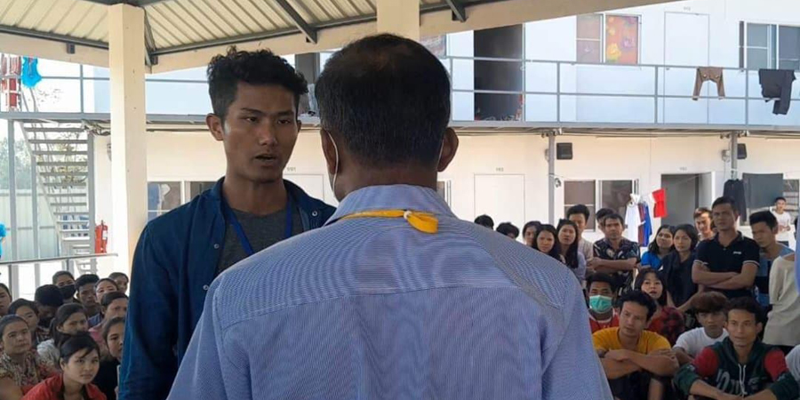 ထိုင်းနိုင်ငံ နခွန်းဆဝမ်တွင် မြန်မာလုပ်သား ၁၈၀ ကျော် ဆန္ဒပြ