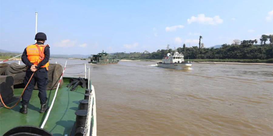 မဲခေါင်မြစ်အတွင်း တရုတ်၊ လာအို၊ မြန်မာ၊ ထိုင်း ၄ နိုင်ငံ ပူးပေါင်းပြီး ၄ ရက်ကြာကင်းလှည့်
