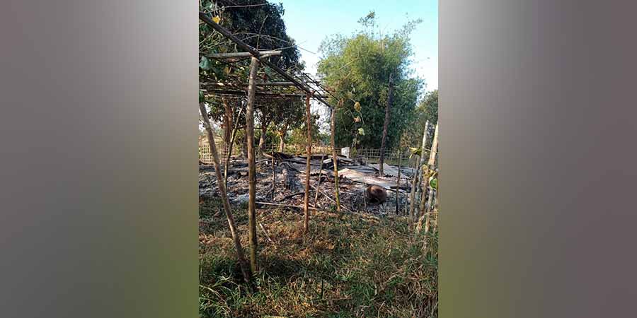 ကျောက်တော်တွင် စစ်တပ်က စိုက်ခင်း၊ တဲနှင့်ရေစုပ်စက်တို့ကို မီးရှို့ဖျက်ဆီး