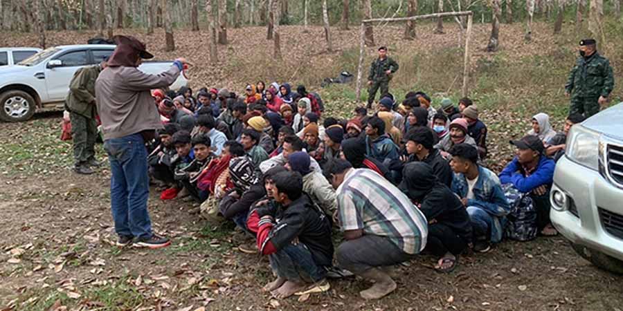 ကန်ကျနပူရီတွင် တရားမဝင် ဝင်ရောက်လာသည့် မြန်မာ ၉၀ ကျော်အဖမ်းခံရ