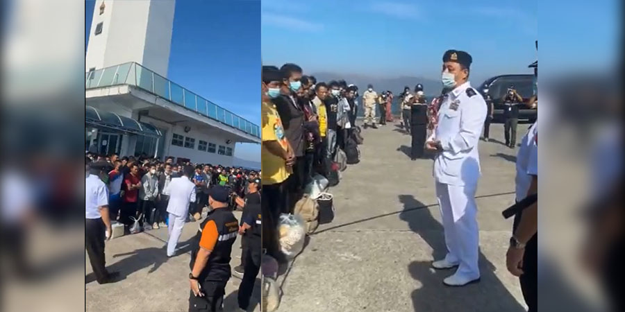 ရနောင်း လ.ဝ.ကတွင် ထိန်းသိမ်းခံနေရသည့် မြန်မာနိုင်ငံသား ၆၀၀ ကျော် နေရပ်ပြန်ခွင့်ရ (ရုပ်သံ)