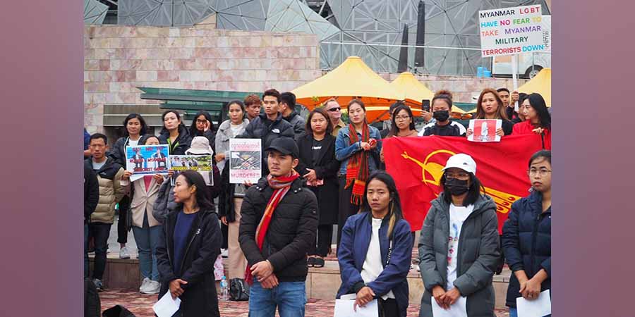 အာဏာသိမ်းစစ်အုပ်စု၏မိသားစုဆွေမျိုးများ သြစတြေးလျမှ ထွက်သွားရန် တောင်းဆိုဆန္ဒပြ