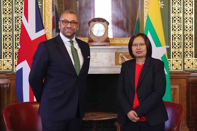 စစ်အာဏာရှင်၏ အကြမ်းဖက်မှုများရပ်တန့်ရေး  မြန်မာနှင့်ယူကေ ၂ နိုင်ငံ နိုင်ငံခြားရေးဝန်ကြီးတို့ တွေ့ဆုံဆွေးနွေး