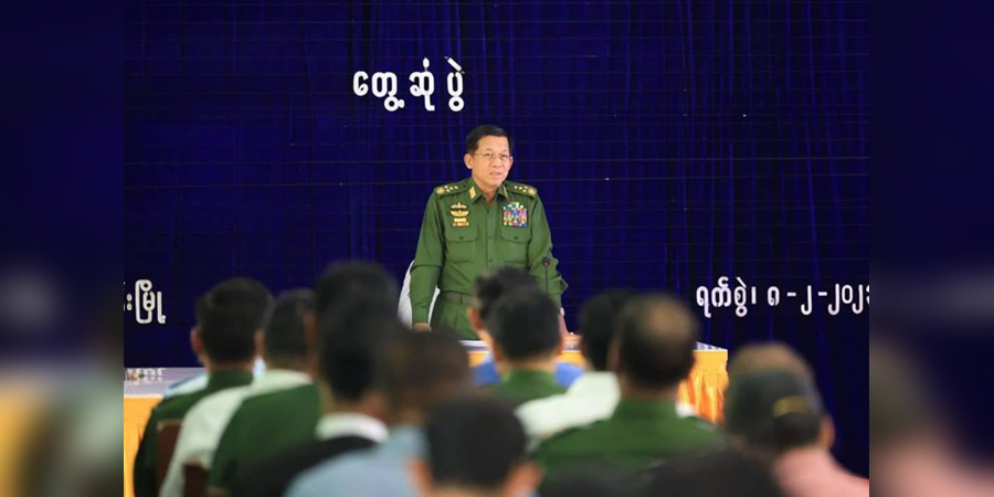ဧရာ၀တီတိုင်း တည်ငြိမ်အေးချမ်း၊ ကျေနပ်၀မ်းမြောက် အားကိုးရဟု အကြမ်းဖက်စစ်ခေါင်းဆောင် ပြော