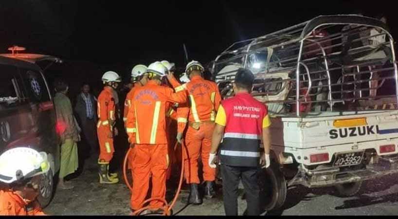 နေပြည်တော်မြို့ရှောင်လမ်းတွင် ယာဉ်တိုက်မှုဖြစ်ပြီး ၃ ဦးသေဆုံး