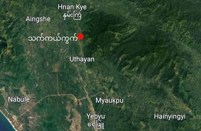 ရေး-ထားဝယ်လမ်းတွင် တိုက်ပွဲဖြစ်၊ ကားများ ယာယီပိတ်ဆို့