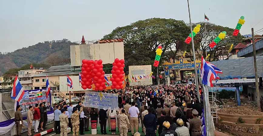 တာချီလိတ်-မယ်ဆိုင်နယ်စပ် ထိုင်း-မြန်မာ ချစ်ကြည်ရေးတံတားအမှတ် ၁ ပြန်ဖွင့်