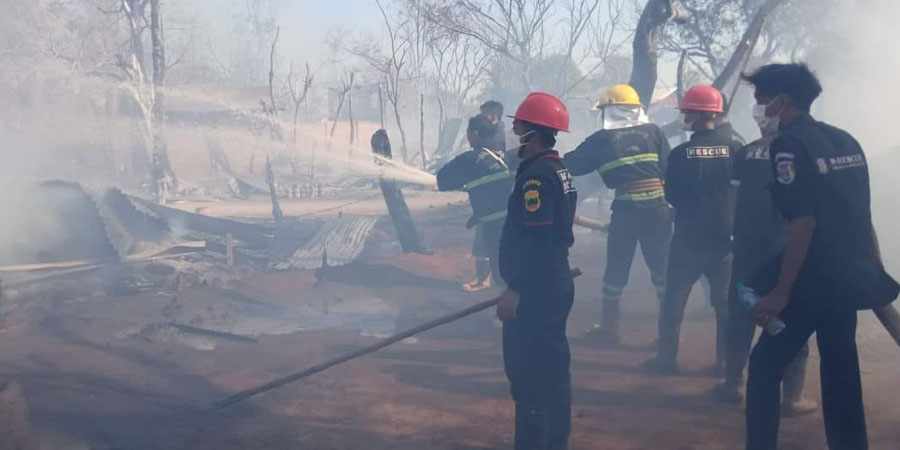 ညောင်ဦးမြို့နယ် ဂျိုးကန်ရွာတွင် မီးလောင်ပြီး လူနေအိမ် ၂၀ ကျော်ပျက်စီး