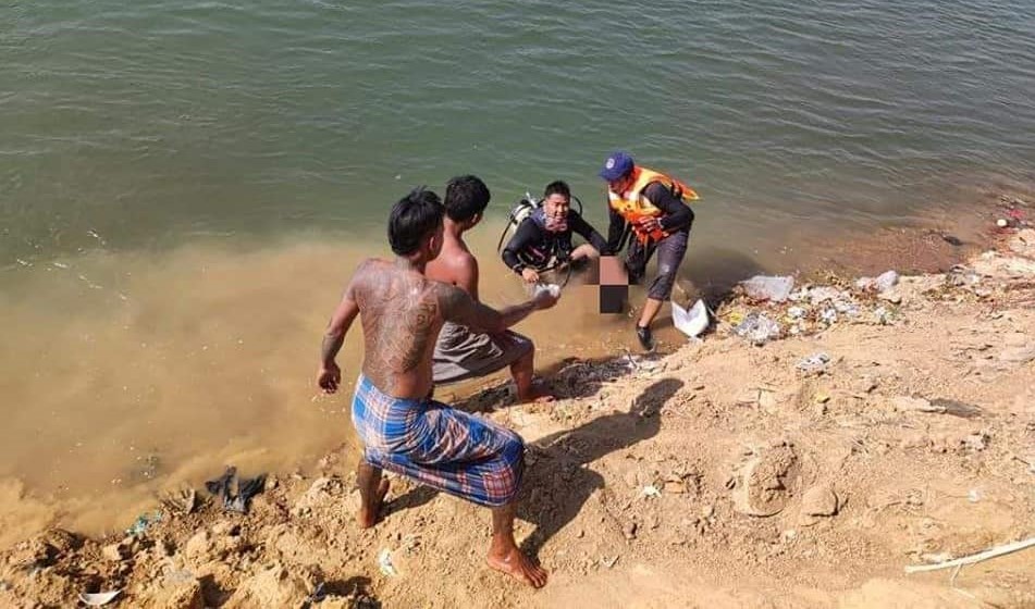 ဒုဋ္ဌဝတီမြစ်‌ထဲ ရေနစ်သေဆုံးခဲ့သည့် အမျိုးသား ၁ ဦး၏ ရုပ်အလောင်း ပြန်ရှာတွေ့