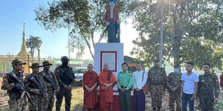 ဦးဝီရသူ သာယာဝတီမြို့ကိုလာရောက်၊ လူငယ်များ စစ်ပညာသင်ရန် ဟောပြော