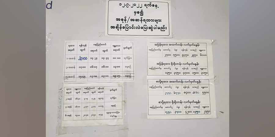 အဝေးပြေးကားလက်မှတ်ခ ဈေးကြီးမြင့်မှုကြောင့် ရထားစီးသူ ပိုများလာ