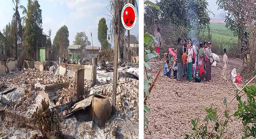 မြောင်၊ ကန့်ဘလူနှင့် ကသာမြို့နယ်တို့တွင် စစ်ကောင်စီတပ်များ စစ်ကြောင်းထိုး ရွာမီးရှို့၊ ဒေသခံ ပြည်သူ ထောင်ချီစစ်ဘေးရှောင်