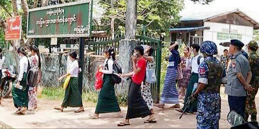 ကံပေါက်တွင် စာမေးပွဲကာလ ညမထွက်ရအမိန့် တိုးမြှင့်သတ်မှတ်ပြီး လုံခြုံရေးတင်းကျပ်