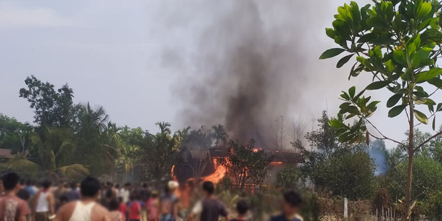 ပုဏ္ဏားကျွန်းမြို့နယ်၌ အရက်မူးပြီး အိမ်ကိုမီးရှို့ရာက နေအိမ် ၃ လုံး မီးလောင်ဆုံးရှုံး