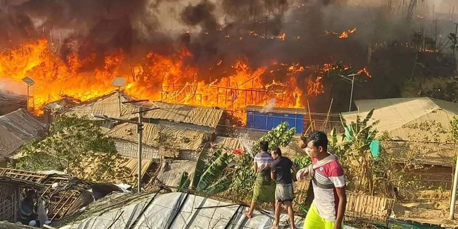ဘာလုခါလီ ဒုက္ခသည်စခန်း မီးလောင်မှု၌ ကလေးငယ် အယောက် ၂၀ ခန့် ပျောက်ဆုံးနေ