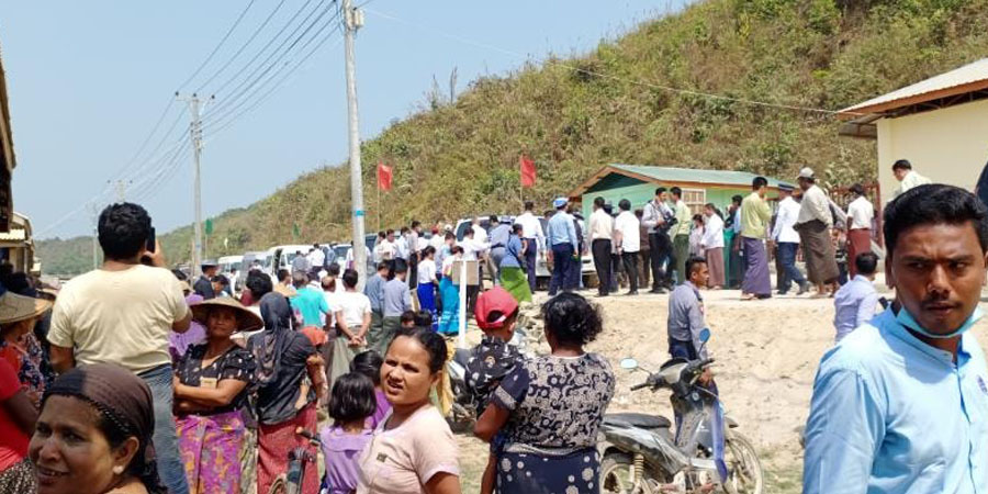 နိုင်ငံတကာသံတမန်များ လာရောက်စဉ် ကျောက်ဖြူမှ မွတ်စလင်ဒုက္ခသည်များ အခက်အခဲ တင်ပြခွင့်မရ