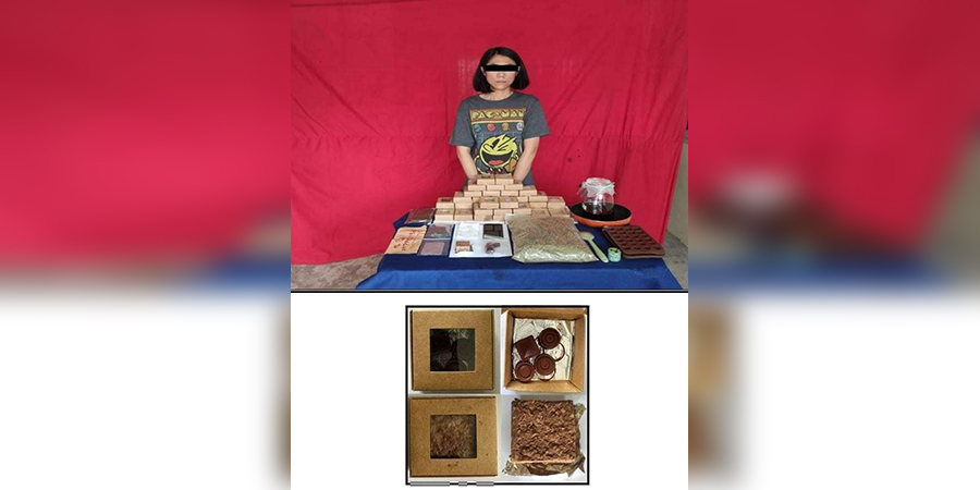 တာမွေတွင် ဆေးခြောက်ချောကလက်ရောင်းသည့် အမျိုးသမီး ၁ ဦး ဖမ်းဆီးခံရ