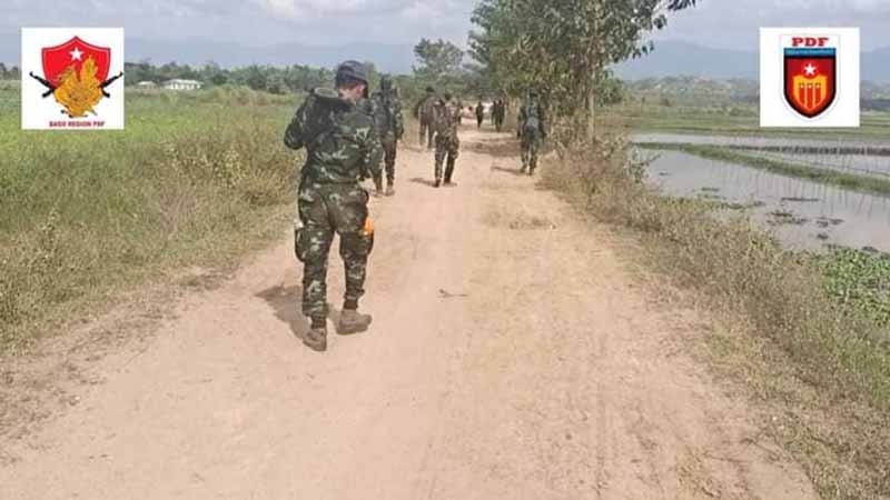 ပေါင်းတည်နှင့် မတ္တရာမြိုနယ်တို့တွင် စစ်ကောင်စီတပ်များ တိုက်ခိုက်ခံရ