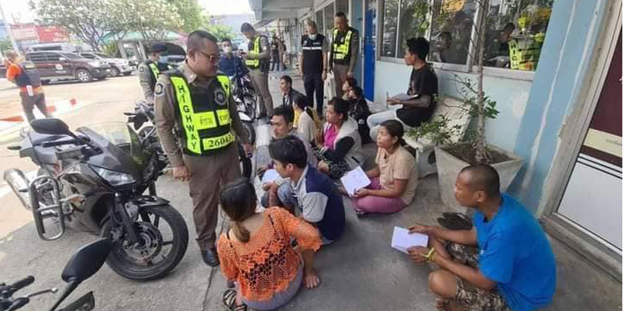 ကန်ချနဘူရီတွင် တရားမဝင် ဝင်ရောက်လာသည့် မြန်မာနိုင်ငံသား ၁၂ ဦး ဖမ်းဆီးခံရ