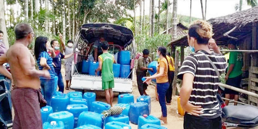 ကော့သောင်းမြို့နယ် ကျေးရွာအချို့တွင် သောက်သုံးရေရှားပါး အခက်အခဲကြုံ