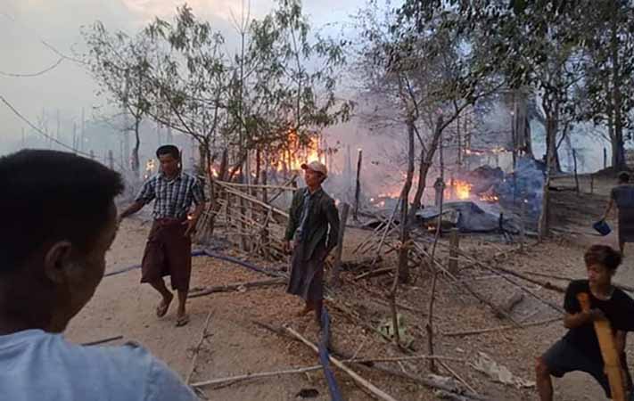 စလင်းမြို့နယ်တွင် မီးလောင်ပြီး နေအိမ် ၂၇ လုံးနှင့် စပါးကျီများ ဆုံးရှုံး