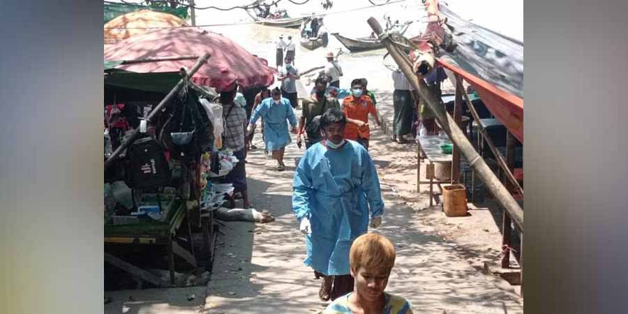 ကြည့်မြင်တိုင် ငှက်ပျောဈေးကမ်းစပ်တွင် ပိုင်ရှင်မဲ့ အလောင်း  တွေ့ရှိ