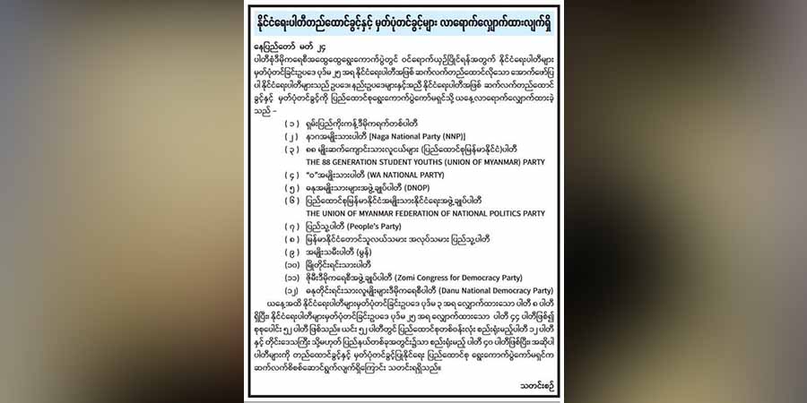 ‘ဝ’အမျိုးသားပါတီ(WNP) မှတ်ပုံပြန်တင်သည့်အပေါ်  ‘ဝ’ ပြည်သူများ ကန့်ကွက် ရှုတ်ချ