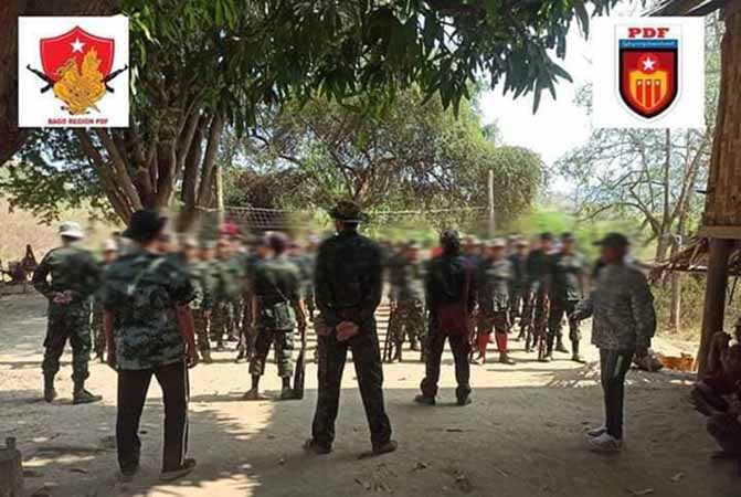 နတ်တလင်းနှင့် မင်းလှမြို့နယ် ပဲခူးရိုးမပေါ်တွင် တိုက်ပွဲဖြစ်