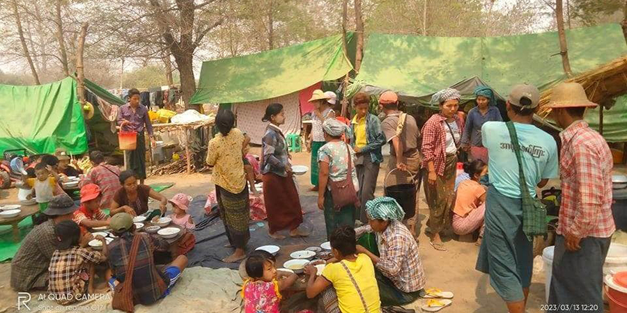ပေါက်မြို့နယ် မီးဘေးသင့် စစ်ဘေးရှောင်များအတွက် ရန်ပုံငွေရှာ ကမ်ပိန်းပြုလုပ်