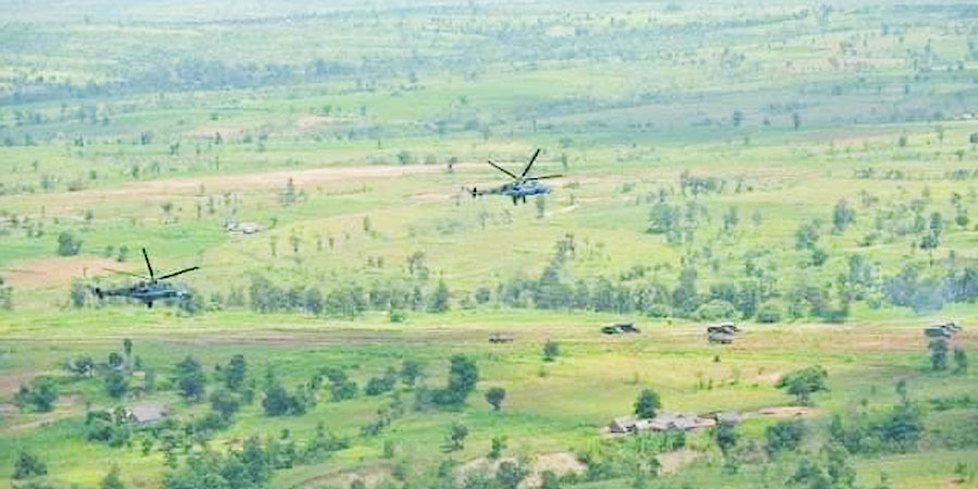 မြိုင်မြို့နယ် ညောင်ရွာအနီးကို စစ်တပ်က Mi35 ဖြင့် ပစ်ခတ်ပြီး အင်အား ၁၀၀ ခန့် ချသွား