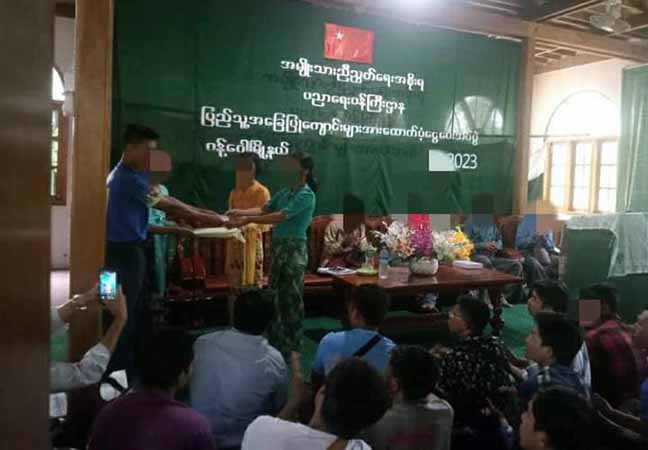 အိုင်းမရွာနေအိမ် ၁၈ လုံးကို စစ်တပ်ကမီးရှို့၊ ဂန့်ဂေါအခြေခံပညာကျောင်းများကို NUG က ကျပ်သိန်း ၃၀၀ ကျော် ထောက်ပံ့