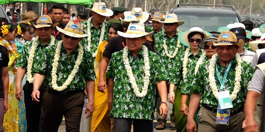 စစ်ကောင်စီကျင်းပသည့် နေပြည်တော် လမ်းလျှောက်သင်္ကြန် (ဓာတ်ပုံ)