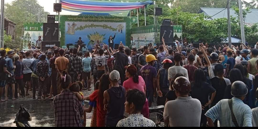 အင်္ဂပူမြို့ သင်္ကြန်မဏ္ဍပ်တွင် ဗုံးပေါက်ကွဲပြီး စစ်ကောင်စီတပ်သား ၃ ဦးဒဏ်ရာရ
