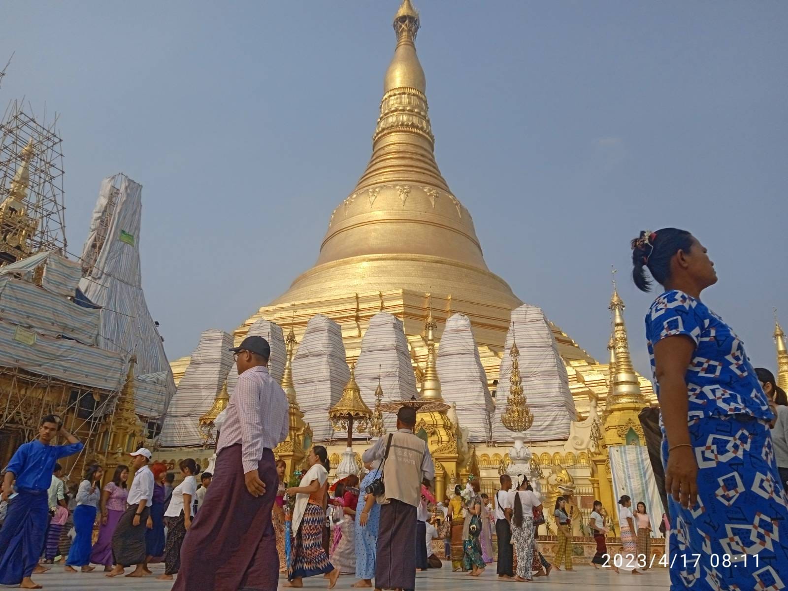 နှစ်ဆန်း ၁ ရက်နေ့ ရွှေတိဂုံဘုရားမြင်ကွင်း (ဓာတ်ပုံ)