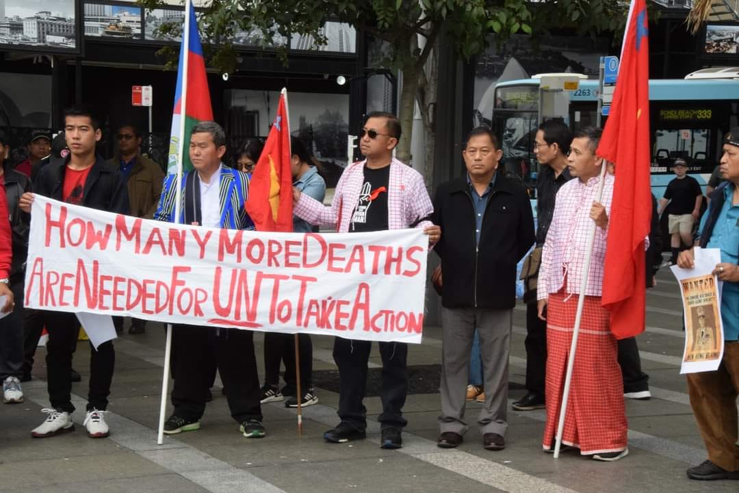 ပဇီကြီးကျေးရွာ ဗုံးကြဲတိုက်ခိုက်အပေါ် ဆစ်ဒနီမြို့တွင် ကန့်ကွက်ဆန္ဒပြ