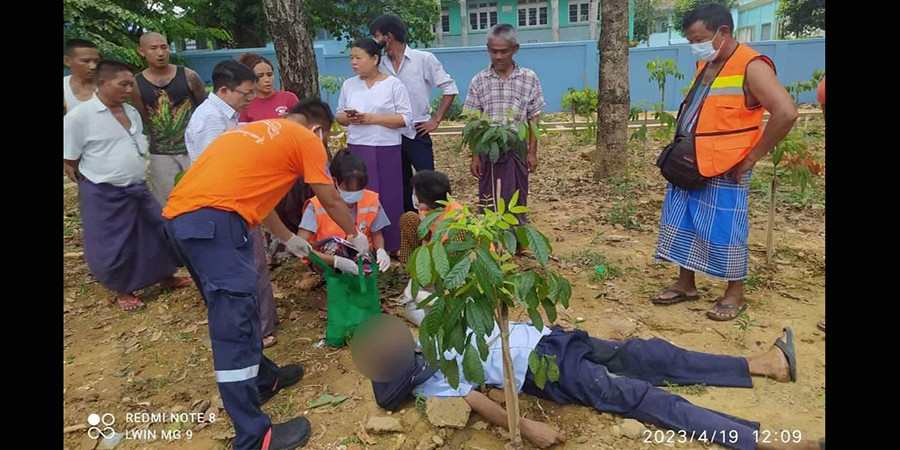 မရမ်းကုန်းမြို့နယ် မင်းဓမ္မလမ်းတွင် အဘိုးအို ၁ ဦး လဲကျသေဆုံး